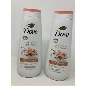 Lot of 2 Dove Luxurious Snow Blossom Body Wash LIMITED EDITION Bottles 20 OZ